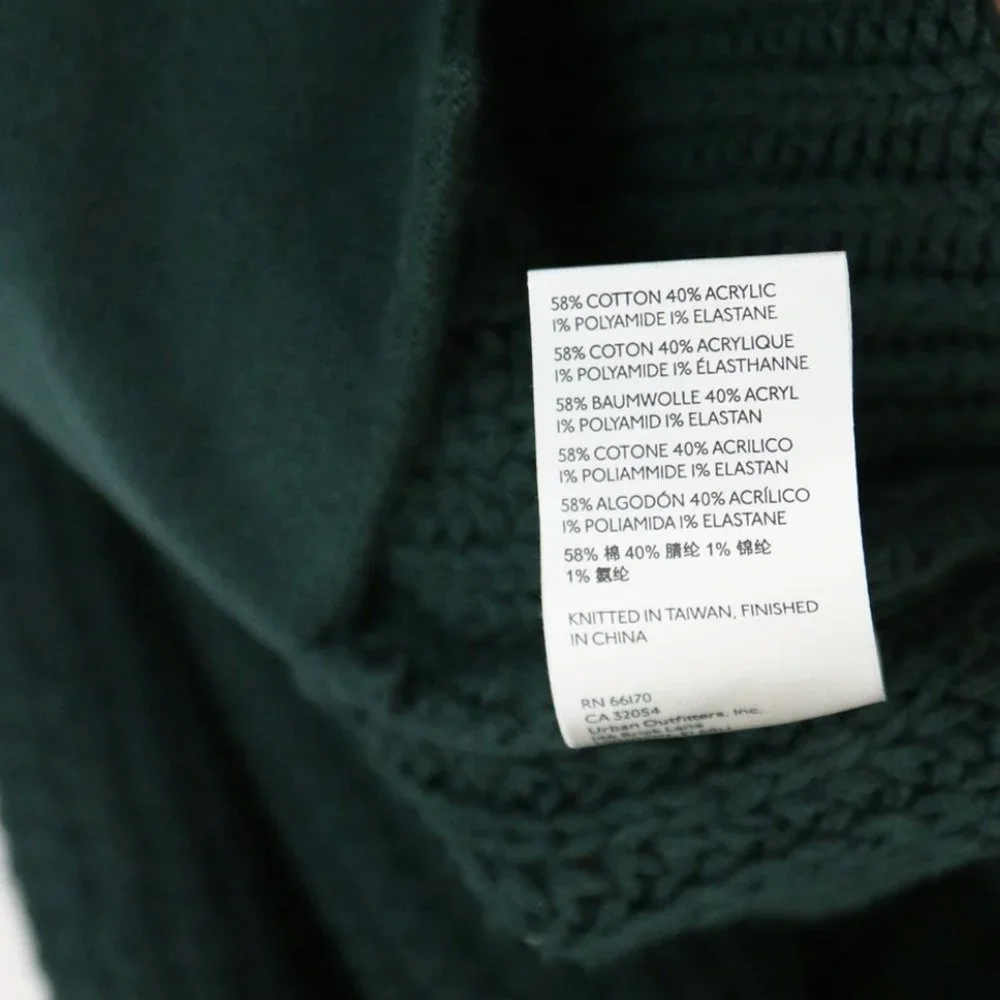 Free People Swim Too Deep Collar Longline Cardi Cardigan Hunter Green $158 XS - Picture 13 of 15